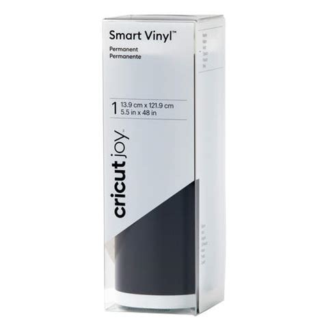 Cricut Joy Smart Vinyl Permanent 14x122cm (Shimmer Black); Auto-loads for continuous cuts without a cutting mat; Permanent adhesive lasts up to 3 years; For Cricut Joy™